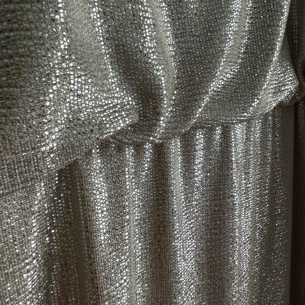 Ralph Lauren evening gown. Grecian style, champagne, flutter sleeves - Picture 7 of 9